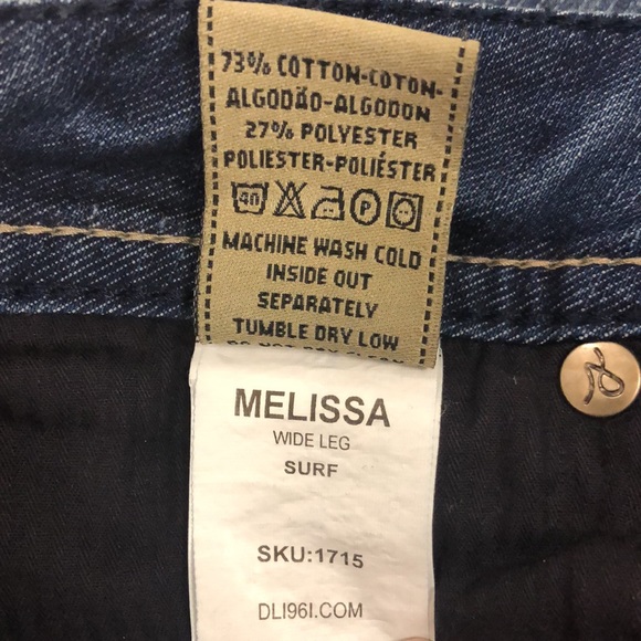 DL1961 29 Blue Jeans Melissa Wide Leg Surf 5 Pocket Zipper Excellent Condition - Picture 9 of 12